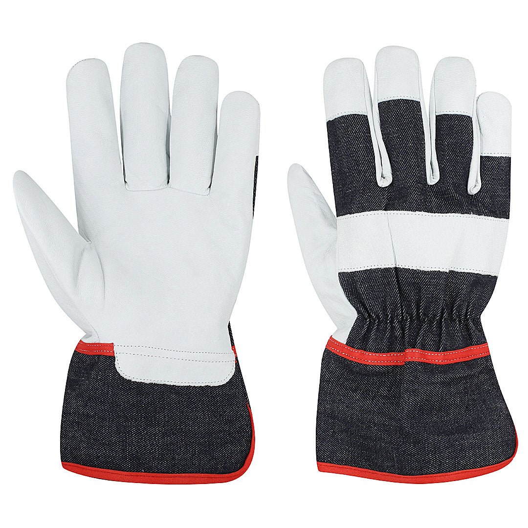 Canadian Rigger Gloves with Cameo Denim Back and Half Fleece Lining - Hand One Industry