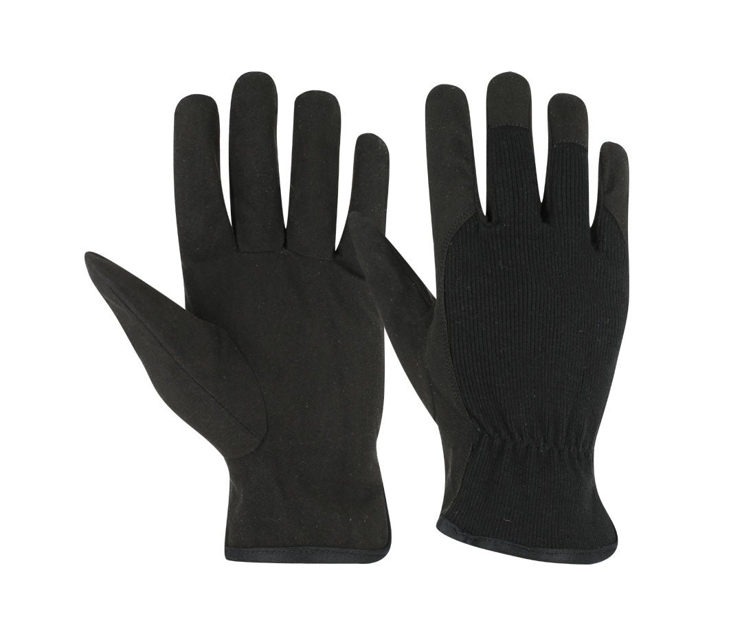 Synthetic Leather Gloves with Trinda Fabric Back - Hand One Industry