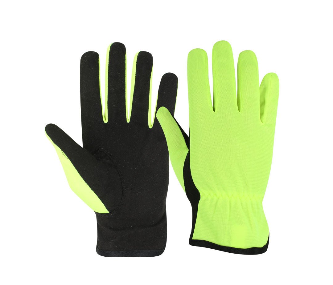 Synthetic Leather Gloves with Trinda Fabric Back - Hand One Industry
